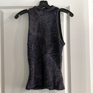 Vintage mock neck Lurex top